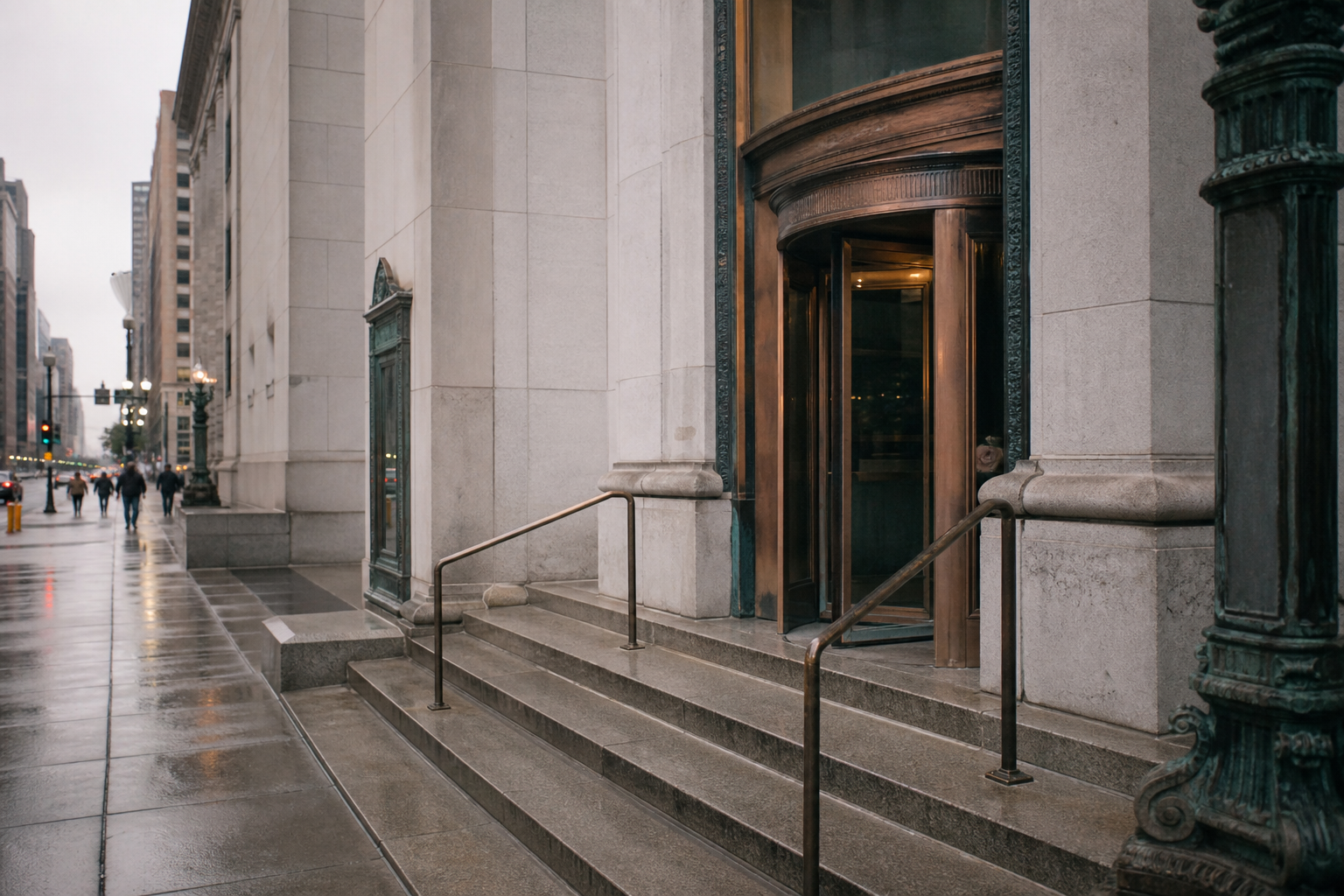 Office building entrance